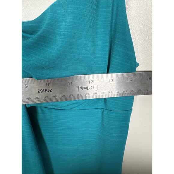 VTG IZ Byer California Sleeveless Women Tank Halter Top M Teal‎ Beaded Chain Y2K - Picture 10 of 10